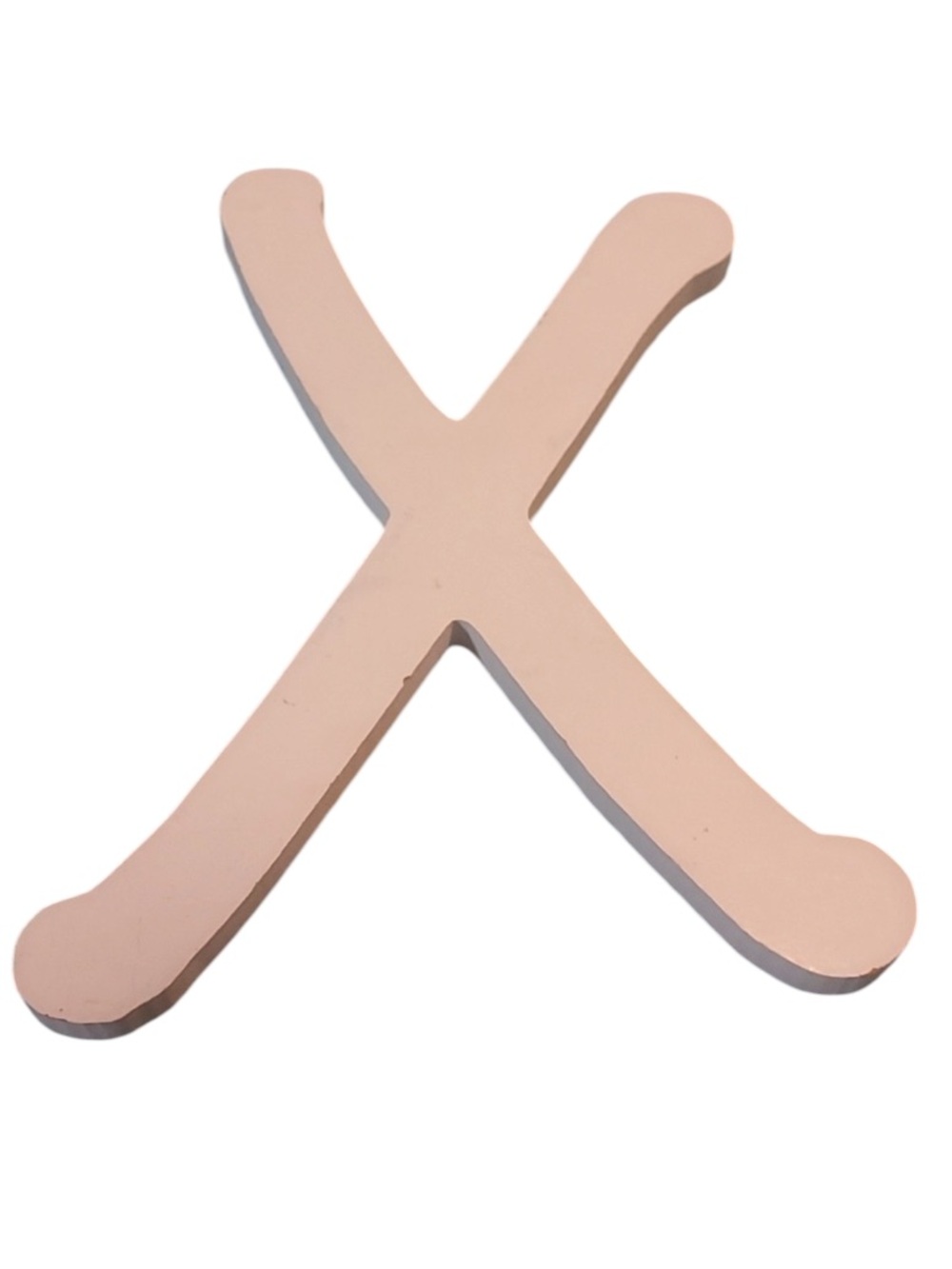 ARTMINDS White Wood Letter Wall Plaque " X "  8"  thick